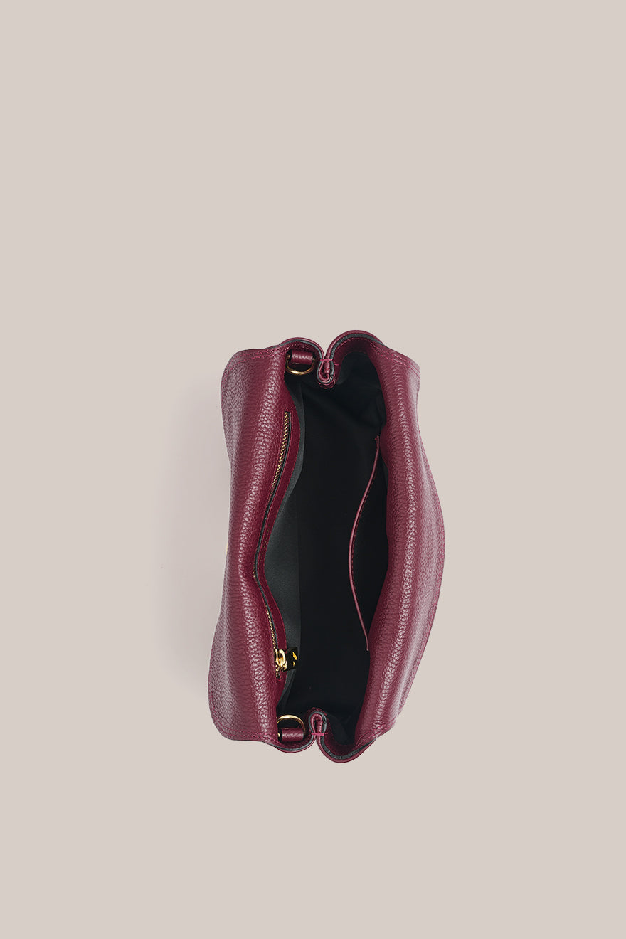 Sloane Bordeaux Leather Convertible Clutch