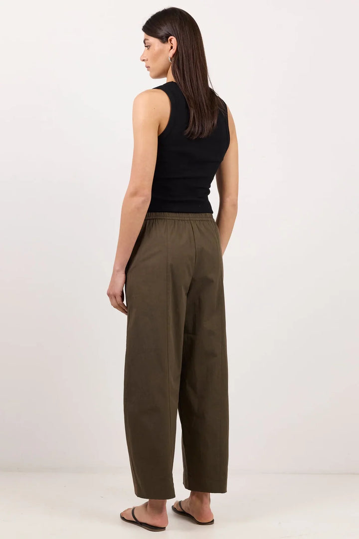 Transit Olive Barrel Leg Pants