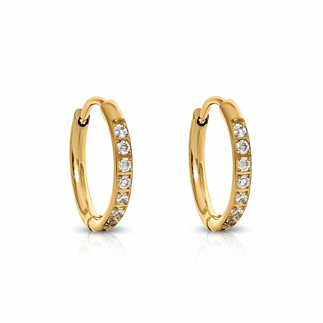 Transition Gold Huggie Earrings - 8mm