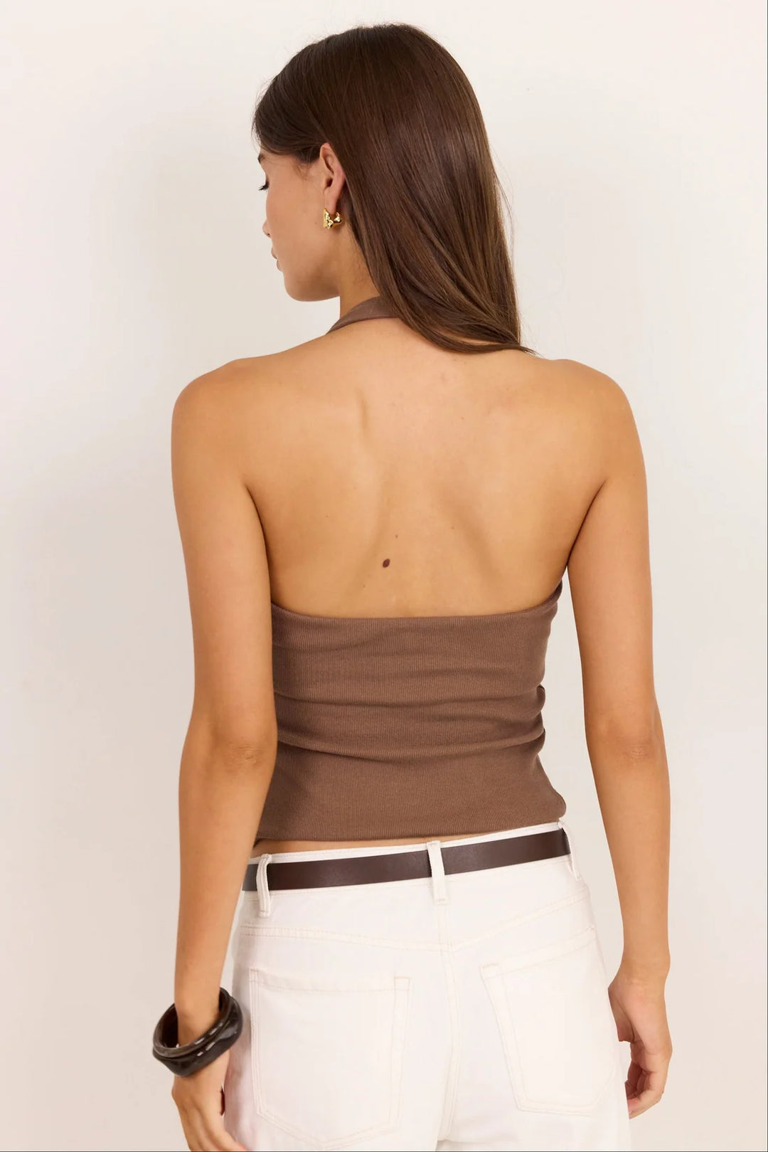 Yearning Mocha Halter Neck Tank