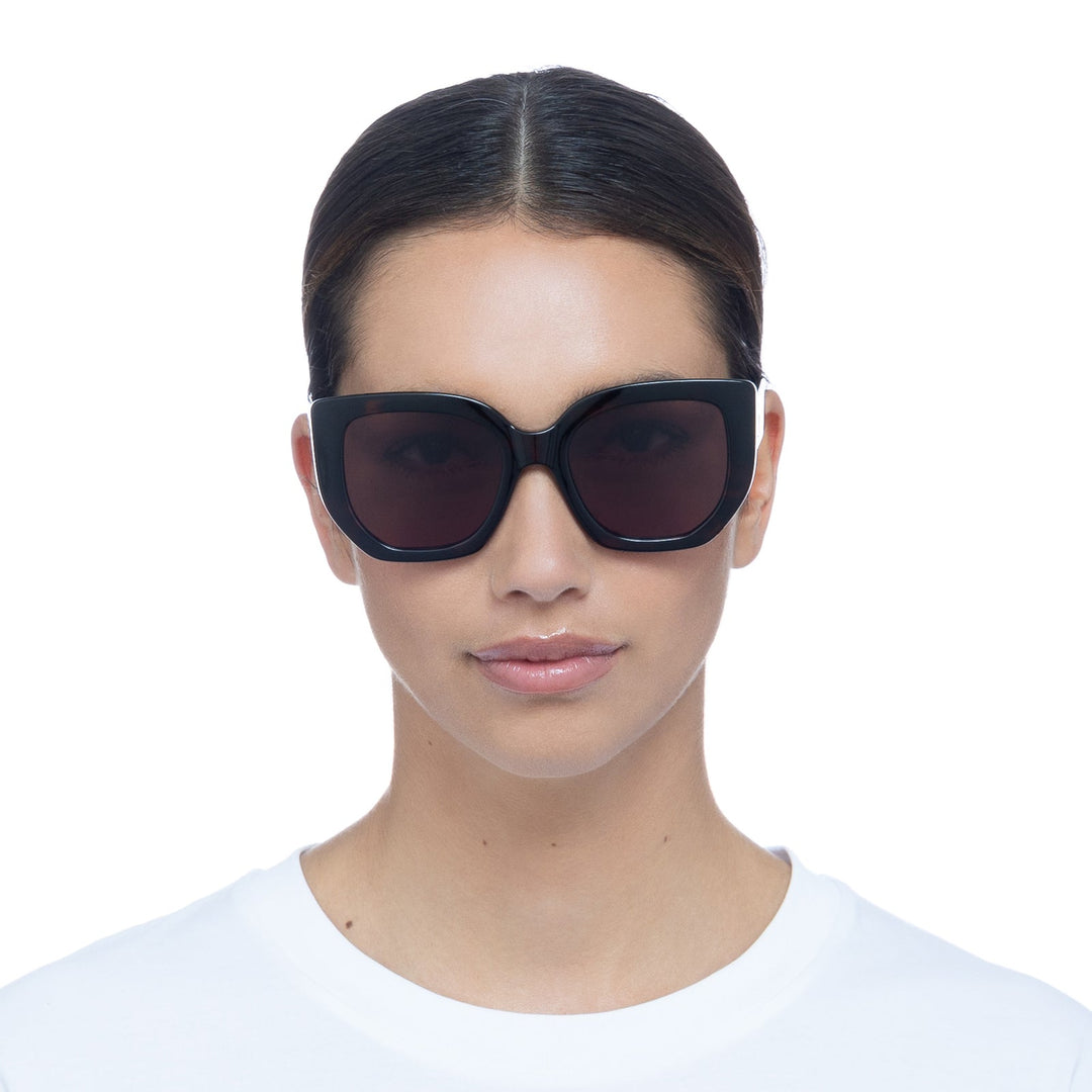 Le Specs Euphoria Sunglasses in Super Dark Tort