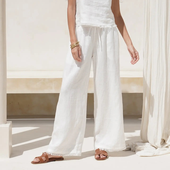 Linen Coastal Pants - Coconut