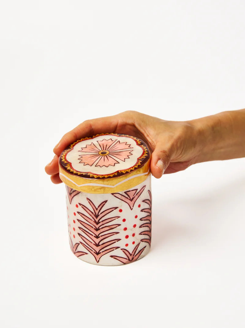 Samira Tall Box - Pink Flowers