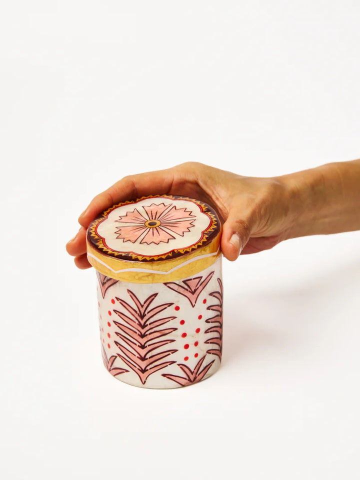Samira Tall Box - Pink Flowers