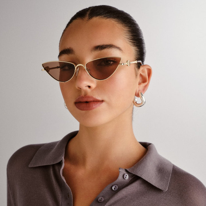 The Soiree Sunglasses | Bright Gold