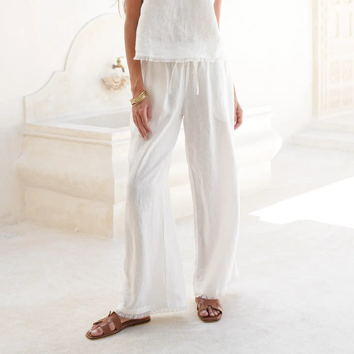 Linen Coastal Pants - Coconut