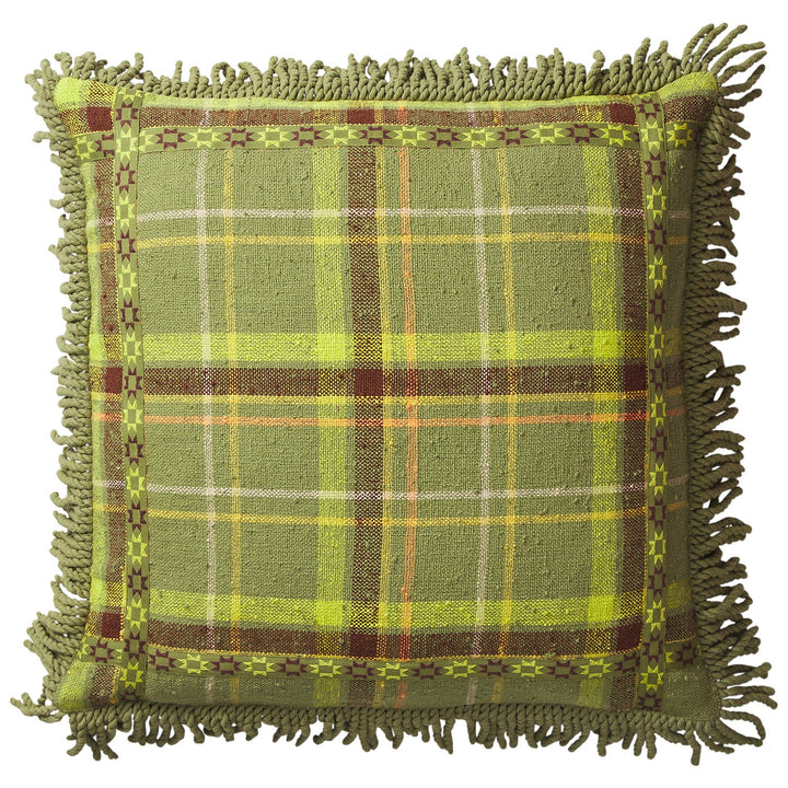 Frances Woven Cushion - Moss