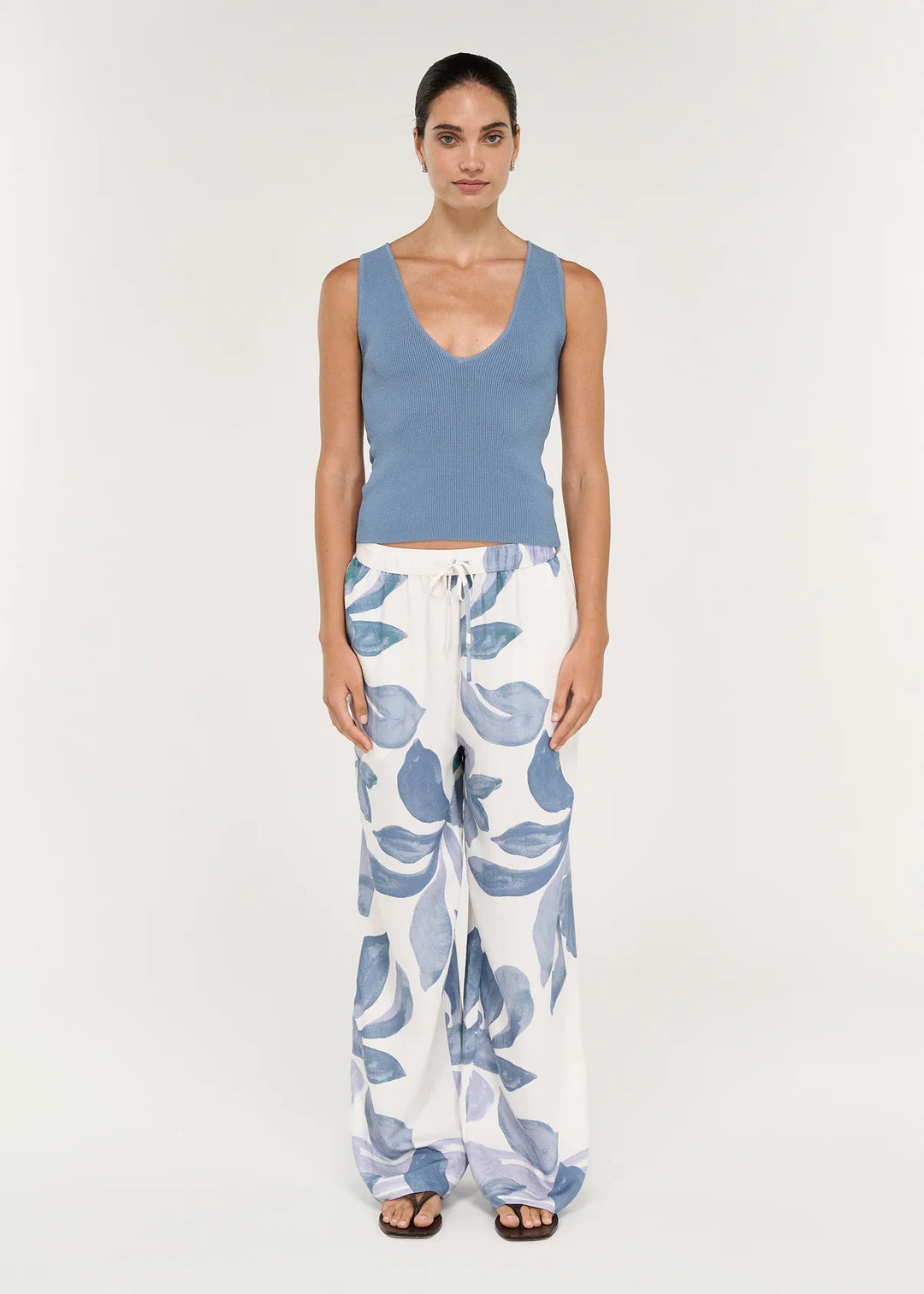 Elody Relaxed Pant - Blue Floral