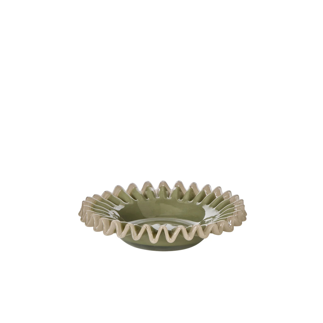 Sigrid Frill Dish Small Green & Grey