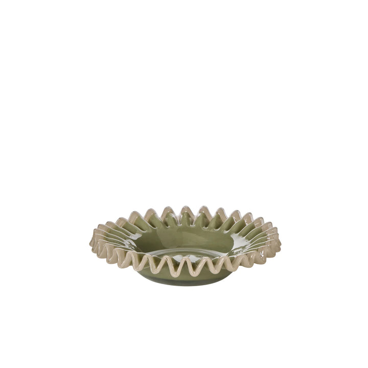 Sigrid Frill Dish Small Green & Grey
