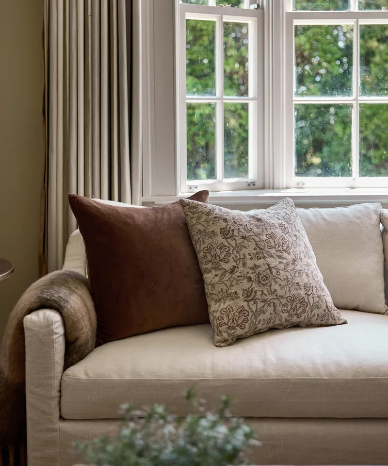 Velvet Cushion Brown