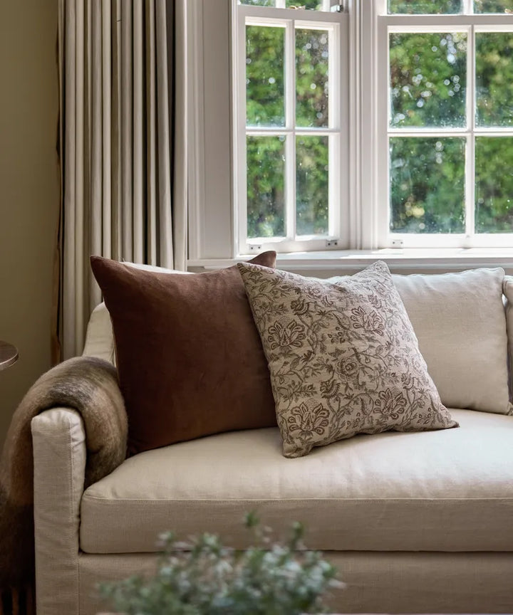 Velvet Cushion Brown
