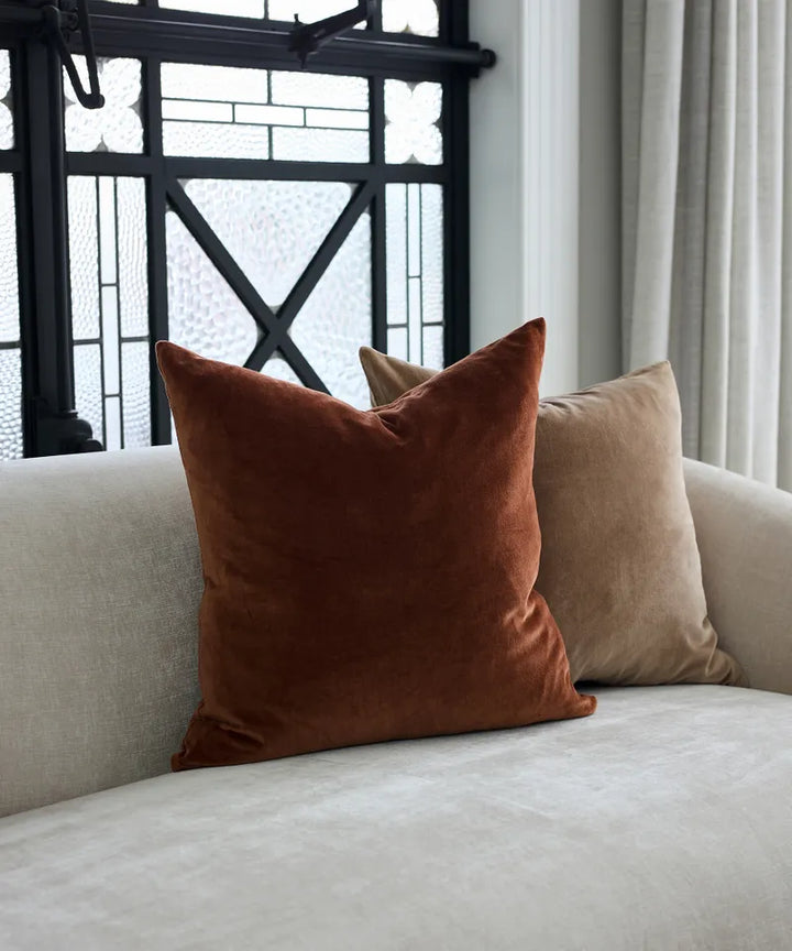 Velvet Cushion Cinnamon