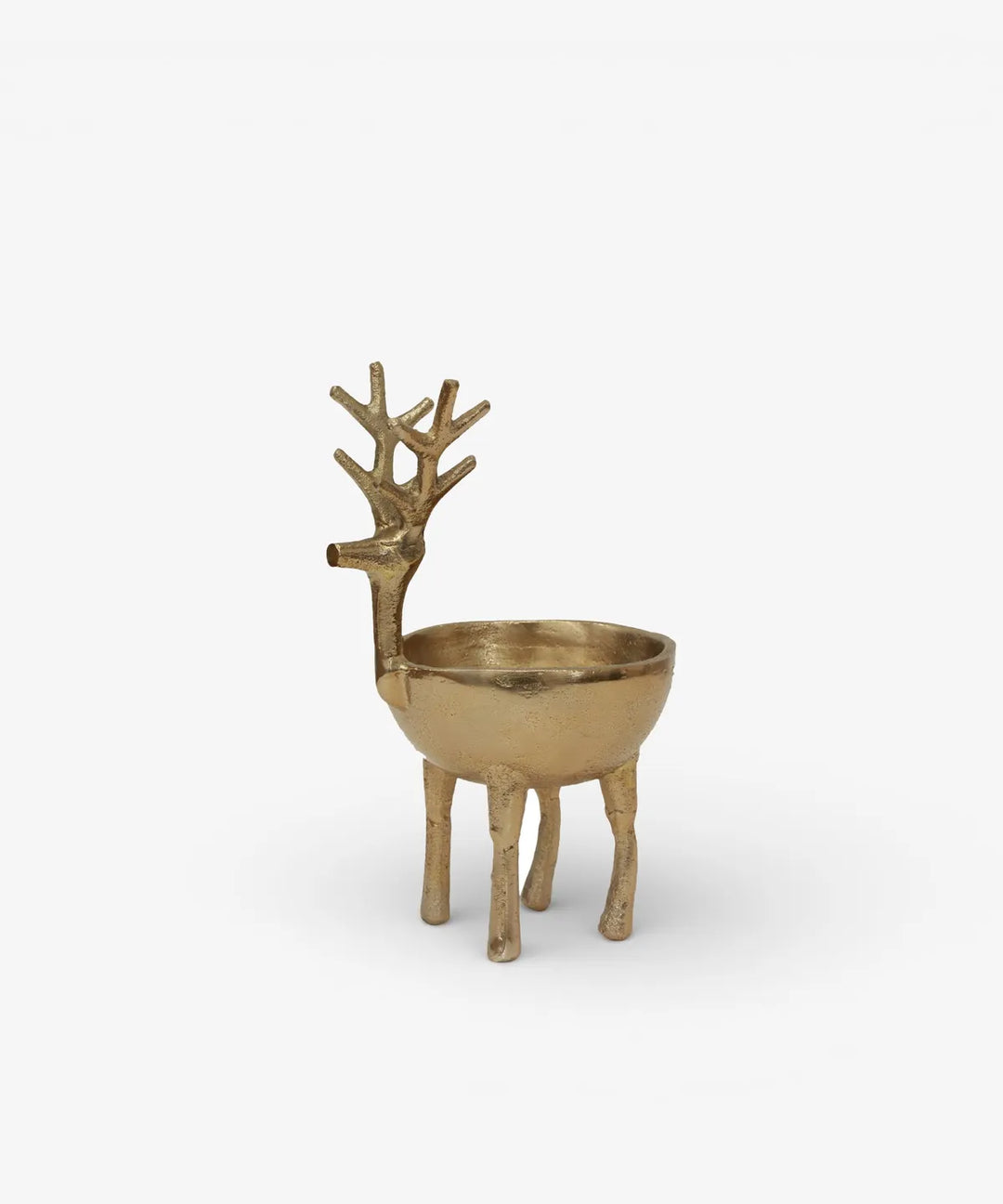 Reindeer Sweets Bowl Gold Large