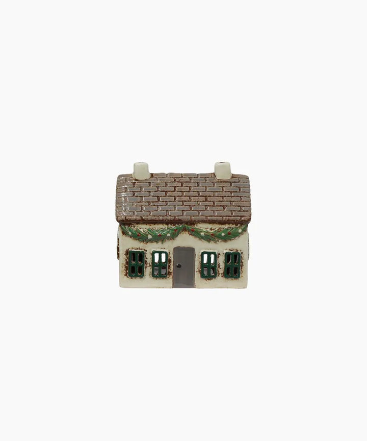 Christmas Tea Light Cottage with Swag