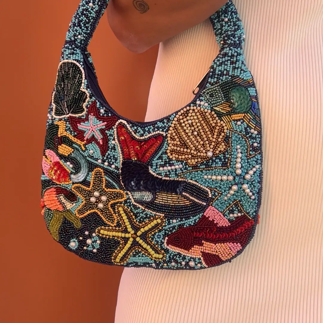 Under The Sea Beaded Bag