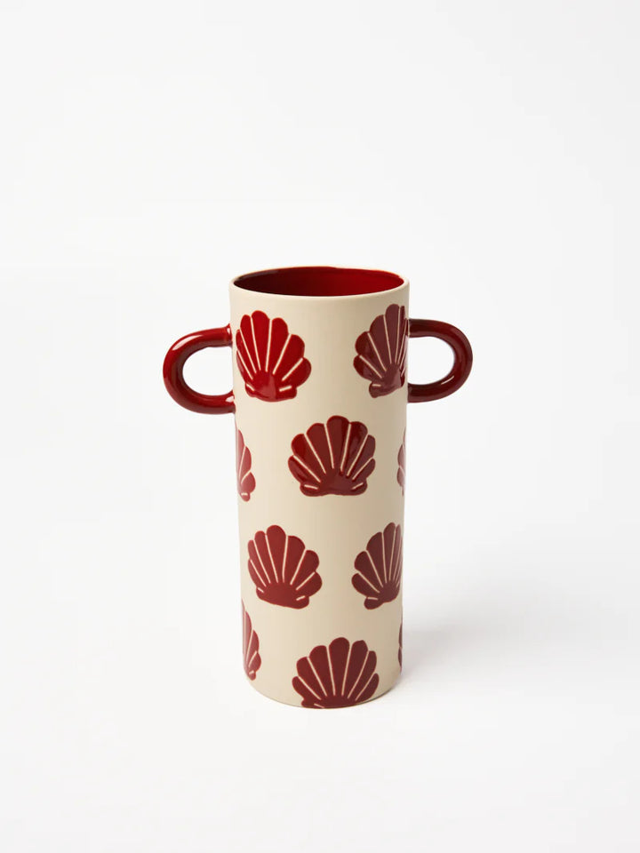 Griffe Tall Vase - Burgundy Shell