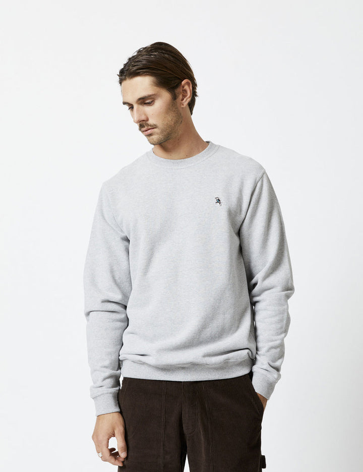 Simple Fleece Crew - Grey Marle