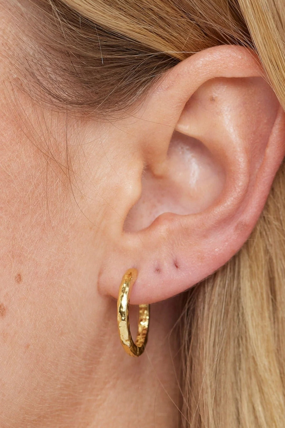 Textured Gold Huggies