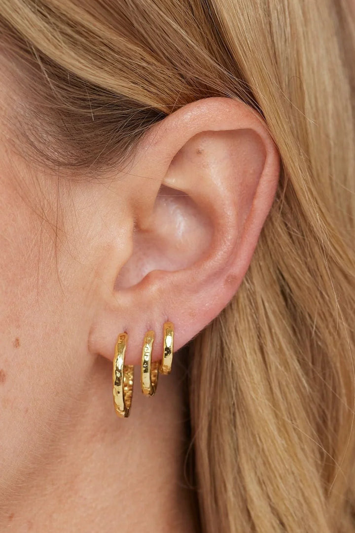 Textured Gold Huggies