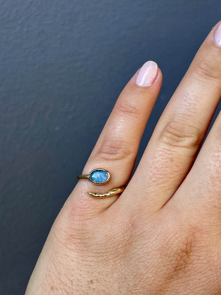 Opal Snake Ring
