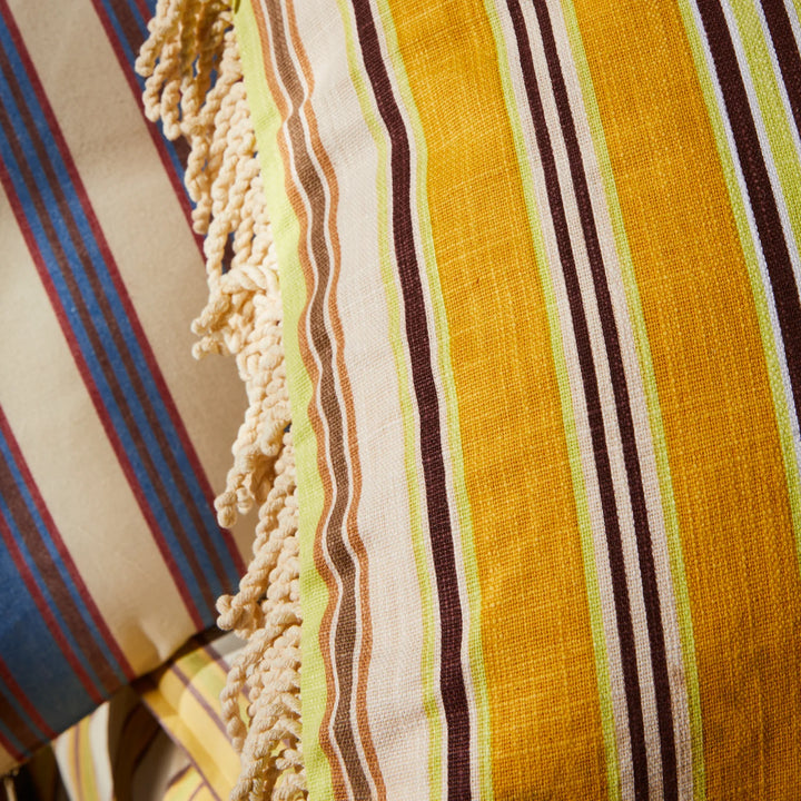 Margaret Fringe Cushion - Clay