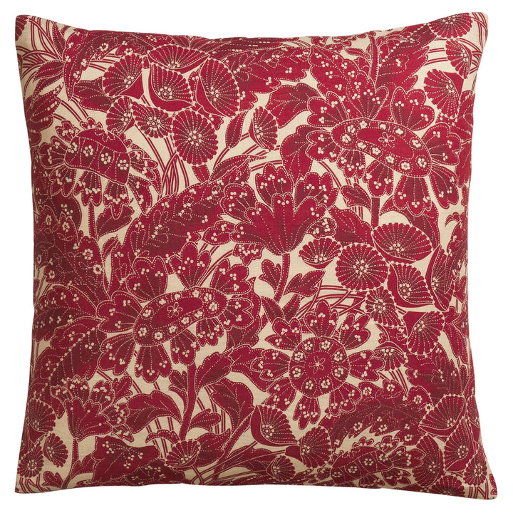 Lucia Linen Euro Pillowcase Set - Crimson