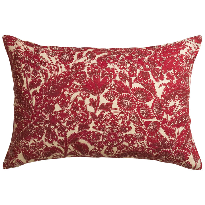 Lucia Linen Pillowcase Set - Crimson