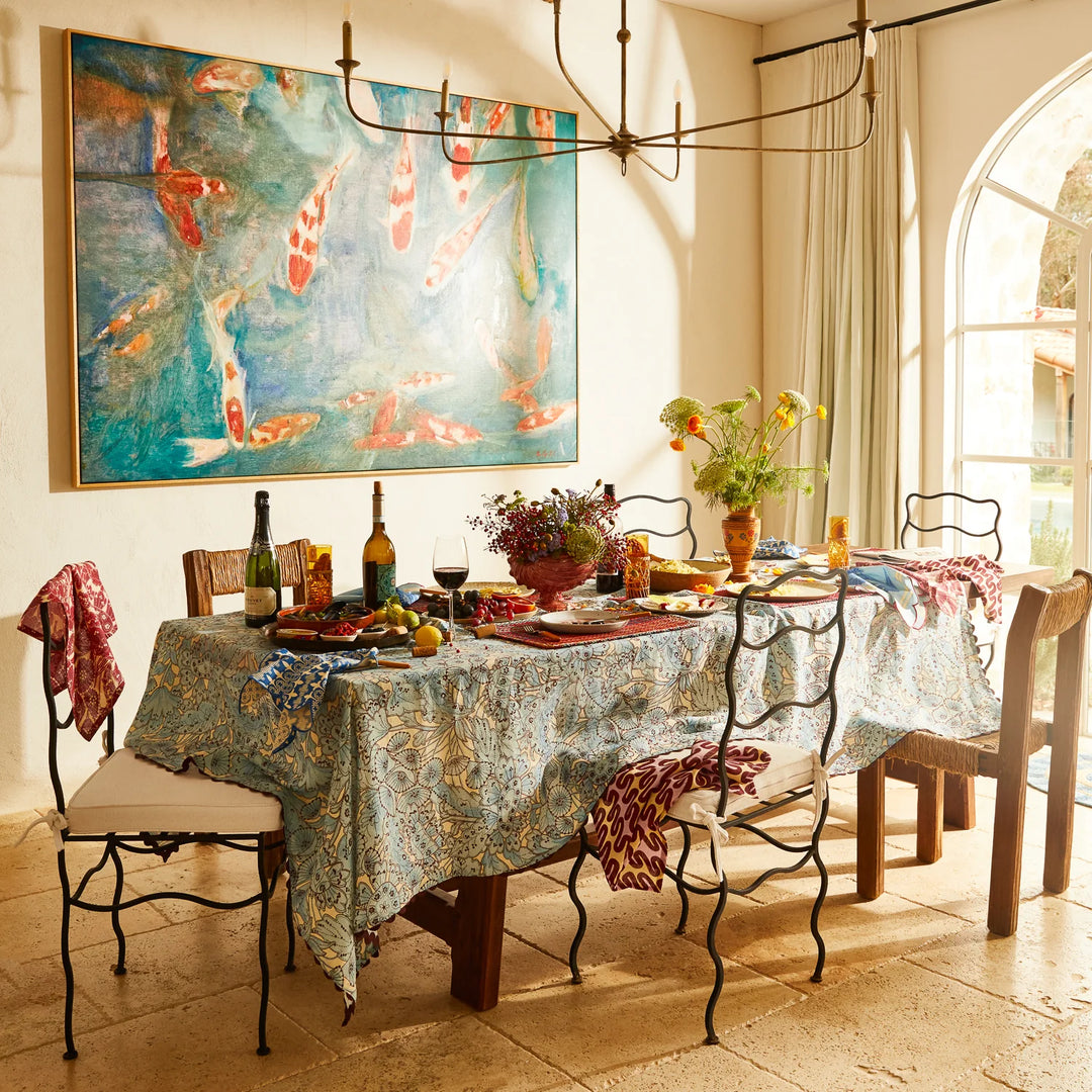 Lucia Table Cloth - Cerulean