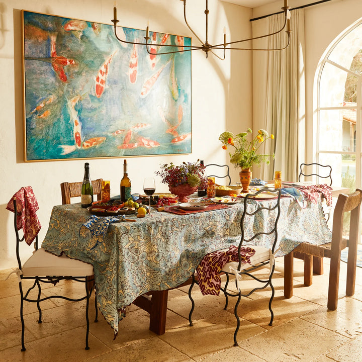 Lucia Table Cloth - Cerulean