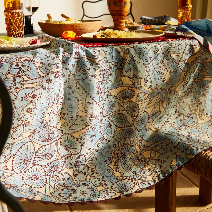 Lucia Table Cloth - Cerulean