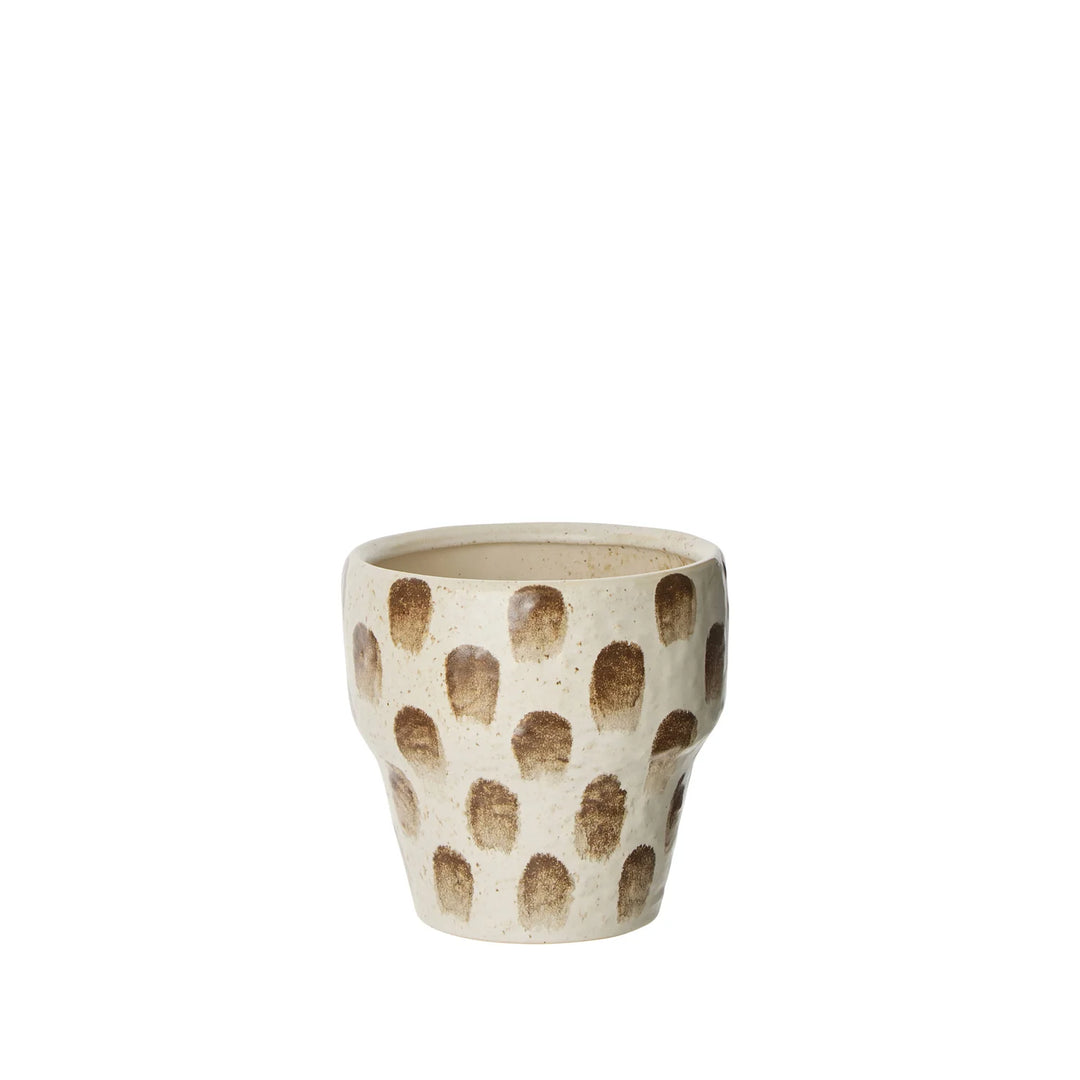 Soren Dab Vase White/Brown