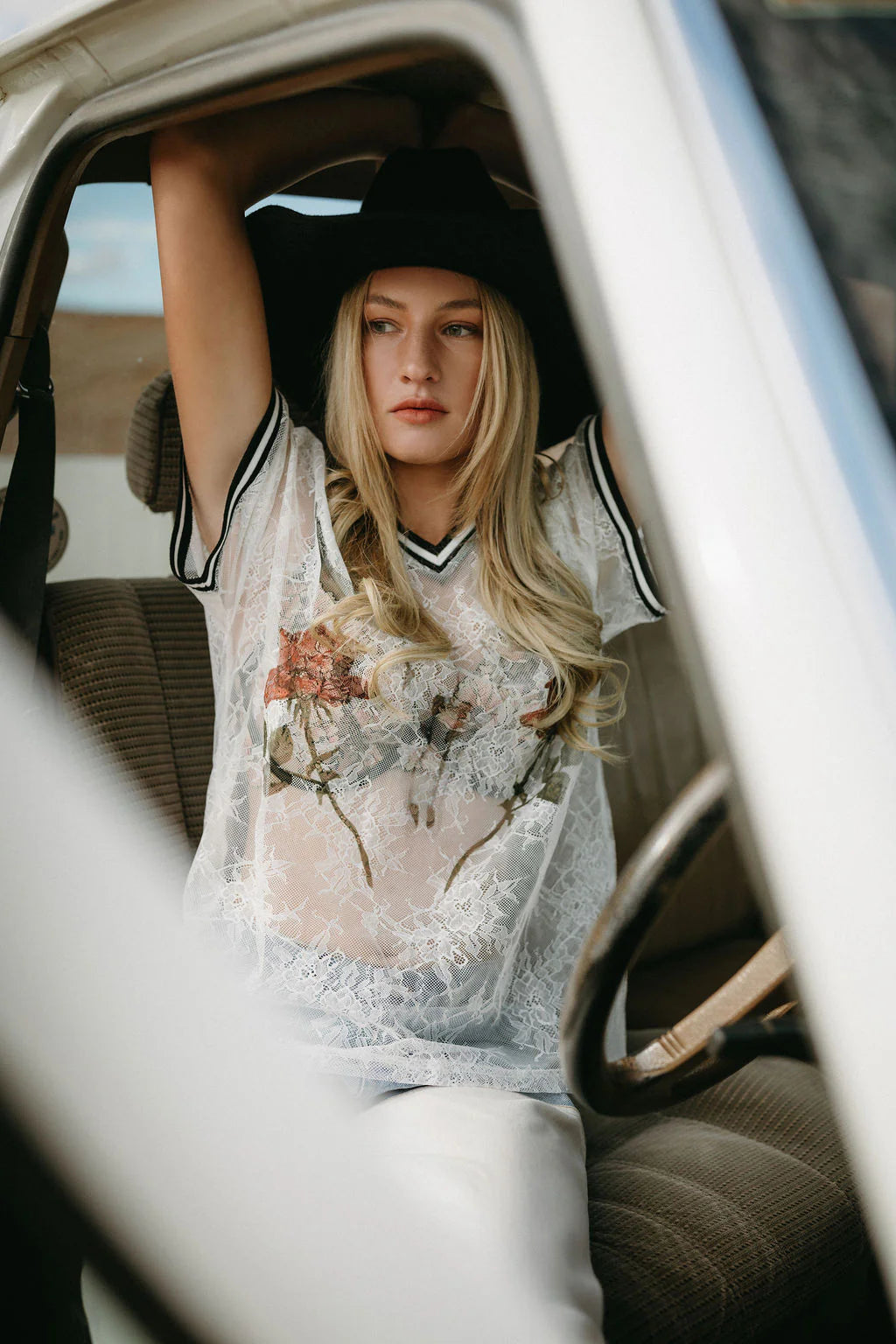 Lace Raglan Tee - Bud + Bone