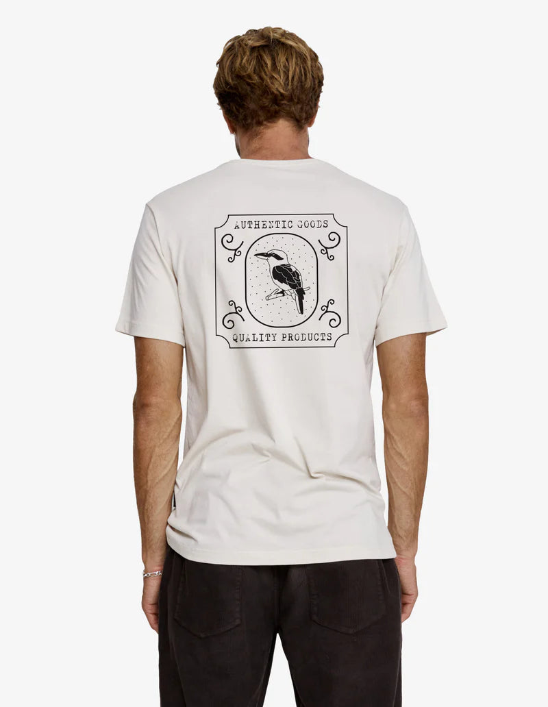 Reginald Print Tee - Authentic Logo Natural
