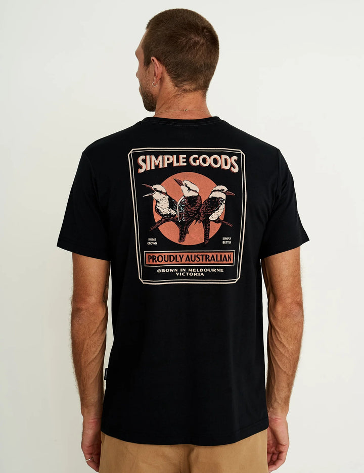 Reginald Print Tee - Kookaburra Tee Black