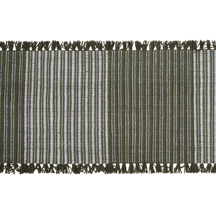 Amalfi Cai Table Runner - Green and Natural
