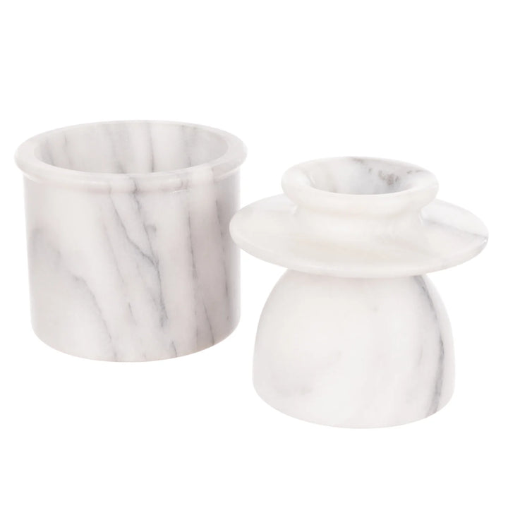 Nuvolo Marble French Butter Bell White Gre