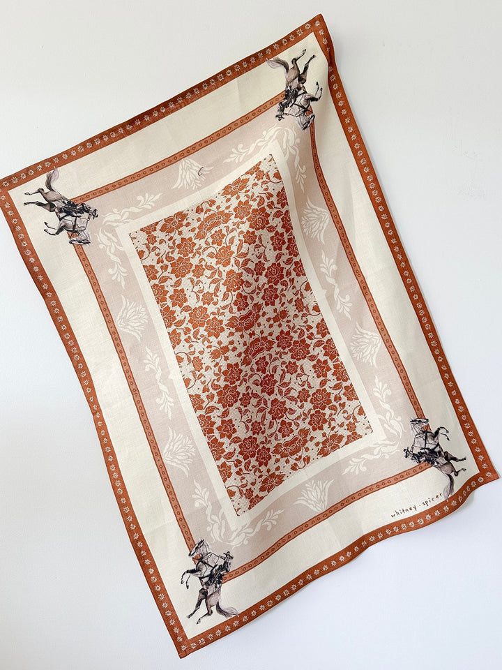 Paisley Palomino Linen Tea Towel