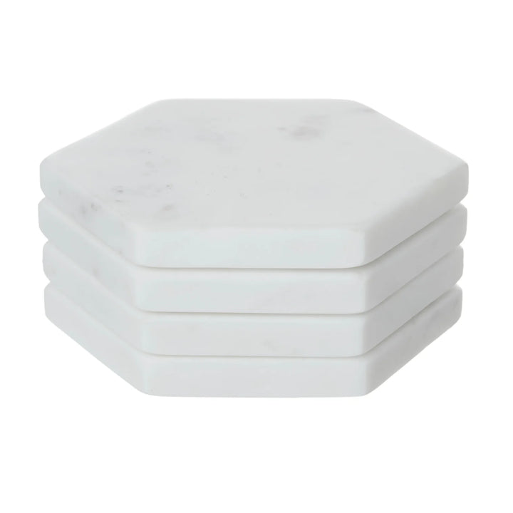 Harris Marble Coasters 4pcs Set White