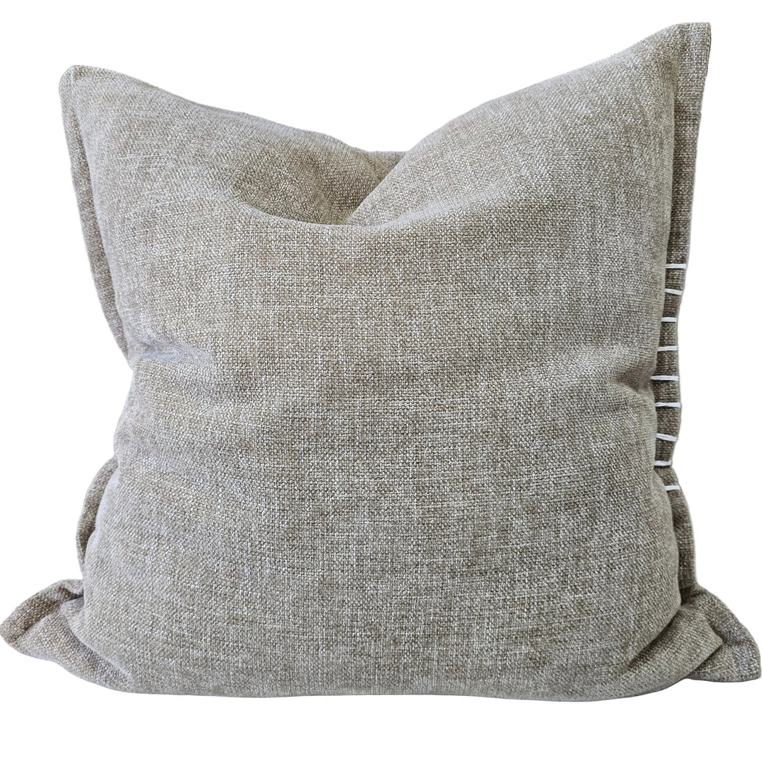 Calmey Hand Stitched Cushion - Oatmeal/Beige