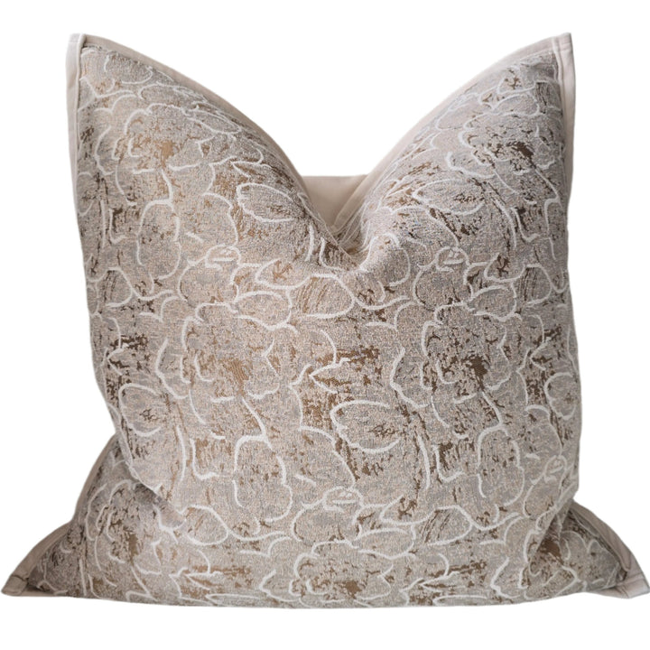 Autumn Haven Cushion - Blooming Flowers Brown