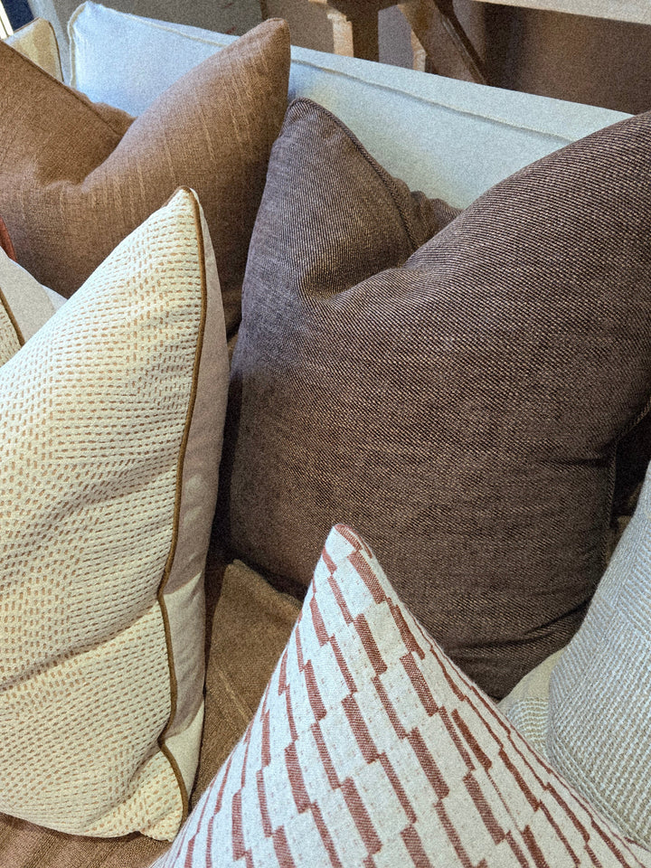 Riley Cushion 55cm Square - Muse Chocolate - Feather Filled