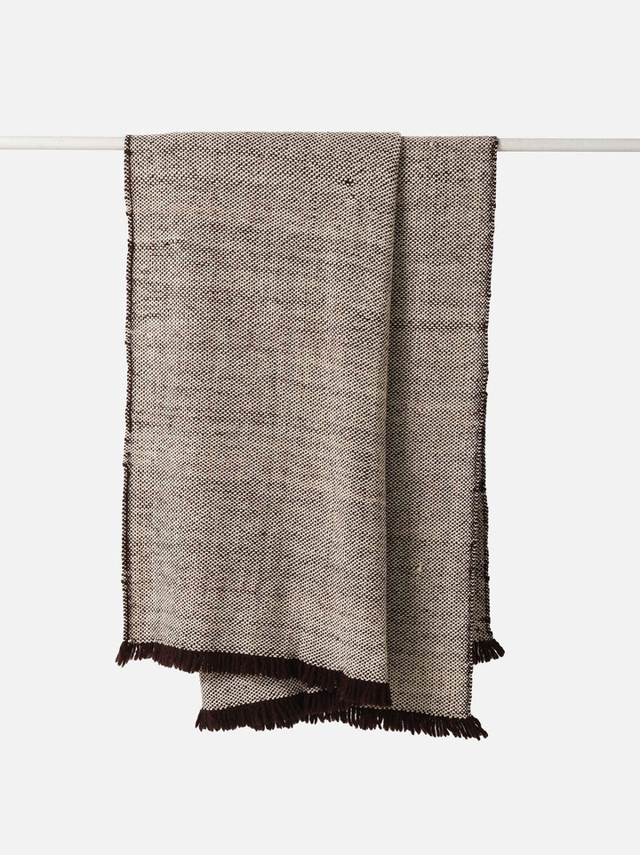 Hutt Wool Throw Mulberry/Natural