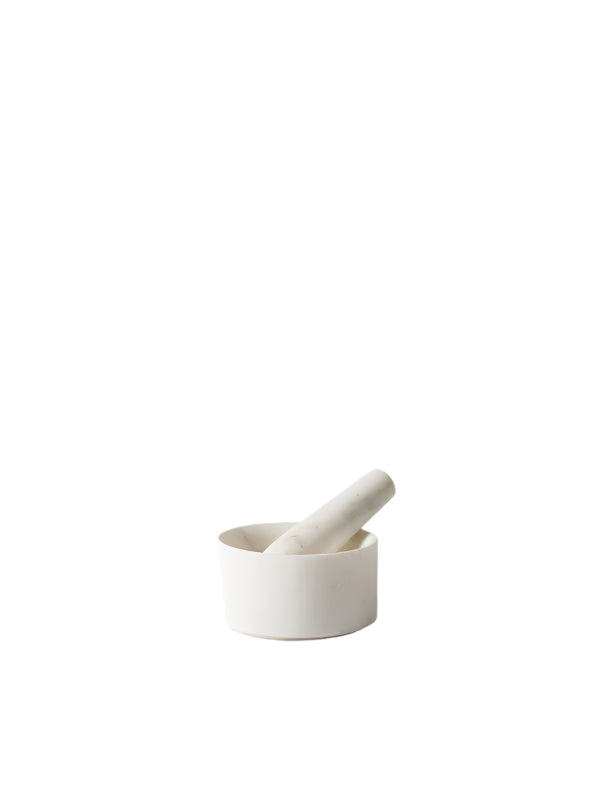 Marble Mortar And Pestle - White