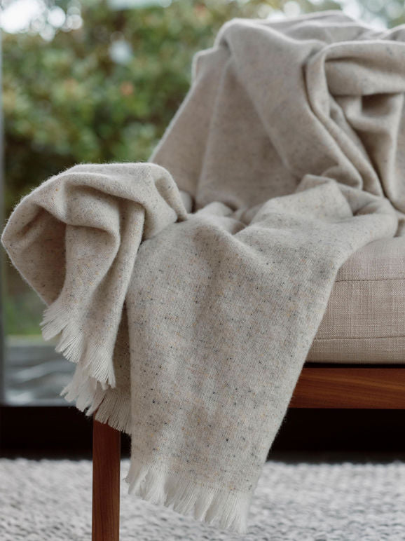 Bach Wool Blanket - Natural/Vanilla