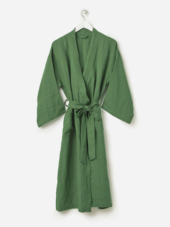 Linen Robe - Spearmint S/M