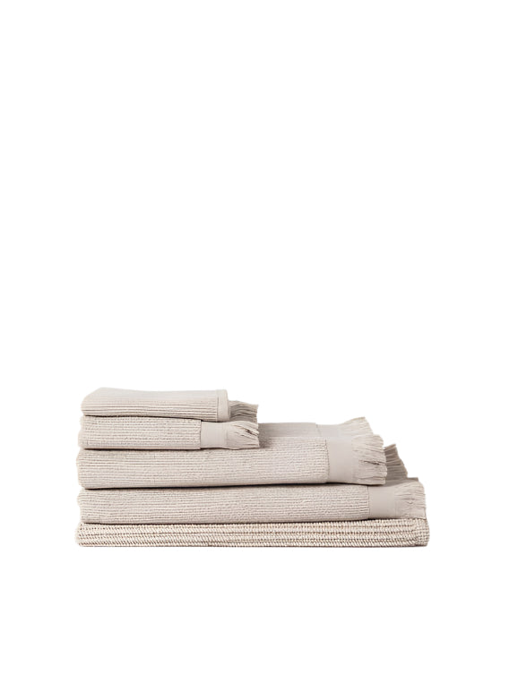 Ribbed Towel Range - Oat