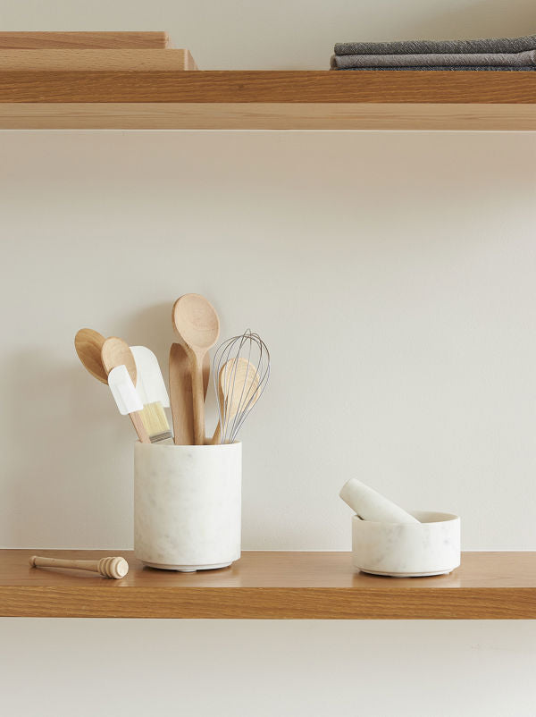 Marble Mortar And Pestle - White