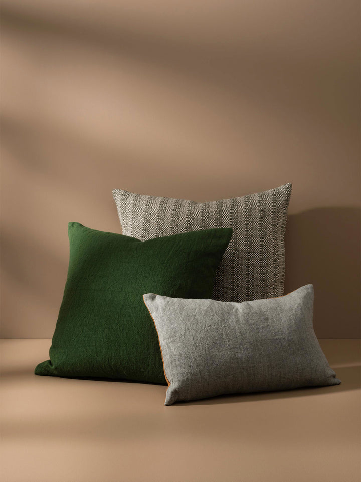 Citta Basketweave Cushion in Kale/Natural