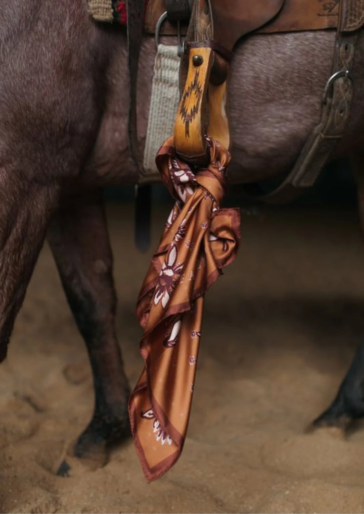 Sunburnt Bandana Silk Scarf